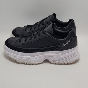 Adidas Originals Women's Kiellor Black White Low Top Platform SneakerSize 8.5